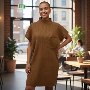 Zenana Outfitters Brown Knit Dress